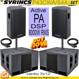 Syrincs P43CWA subwwofer -S4A Active PA SET